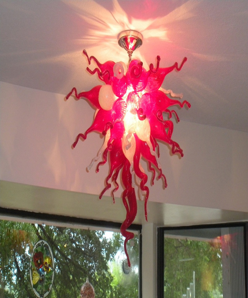 cheap red blown glass pendant lighting for christmas decoration