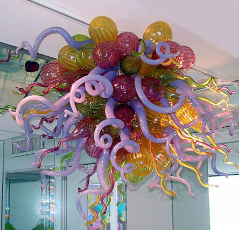Color murano hand blown glass chandeliers custom to celebrate