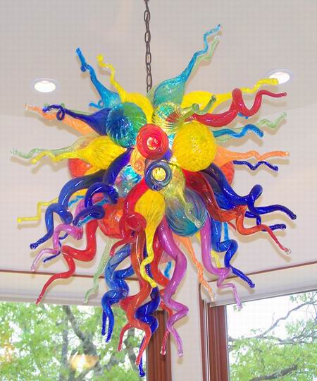Colorful Free Style Murano Glass Ceiling Light decorative home