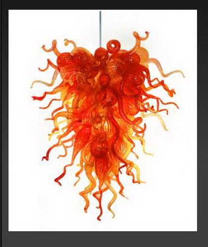 Passionate quality artistic decoration of the new red hand-blown glass chandelier ceiling lamp