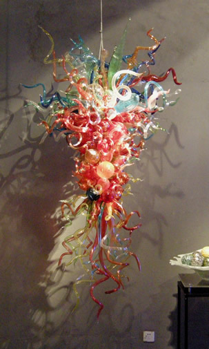 Gorgeous colorful handmade Murano blown glass chandelier ceiling lamp online shop