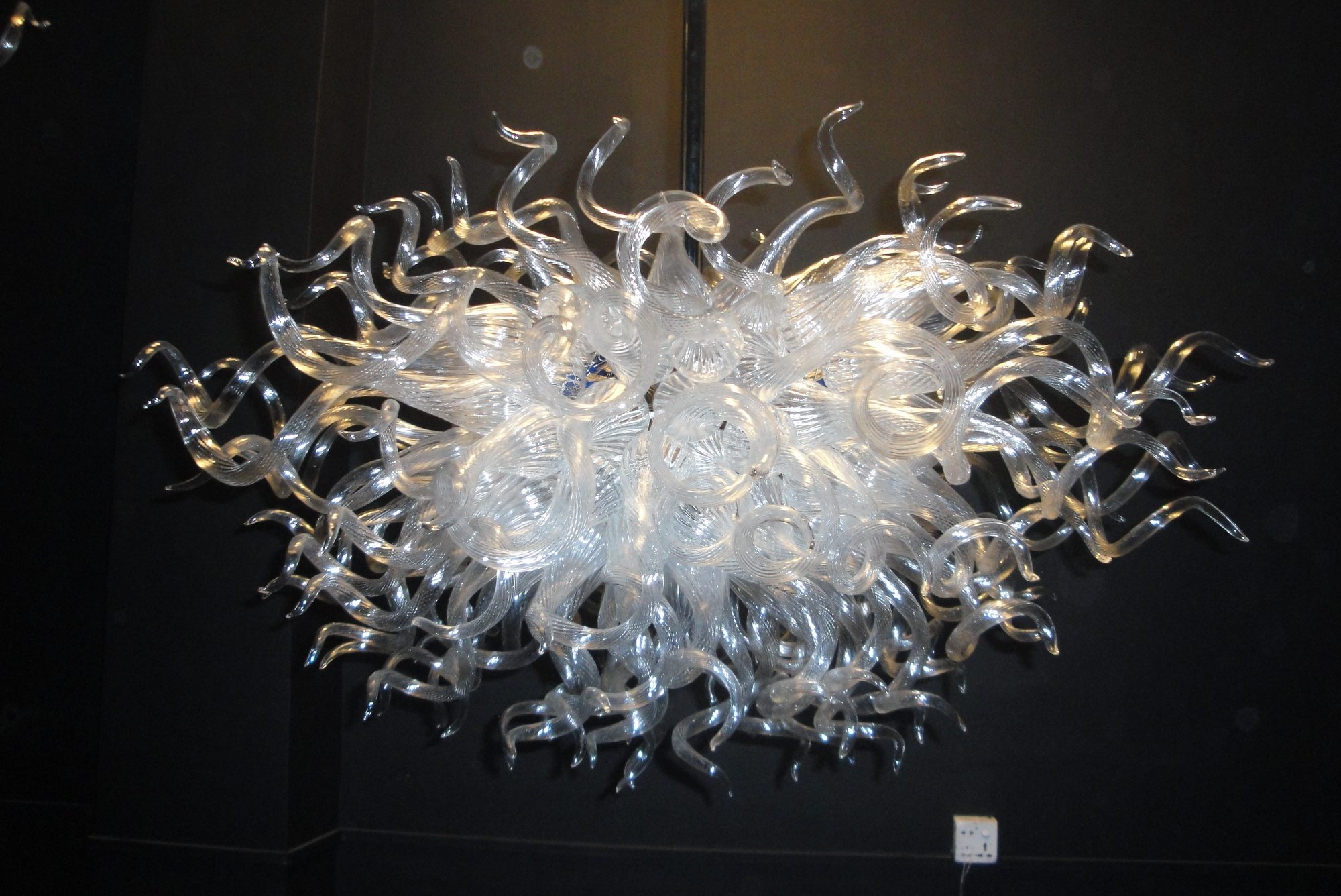 Pure white murano glass mini crystal chandeliers for sale