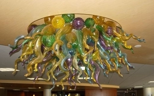 Sell ​​wedding decorative colored hand-blown Murano glass chandelier ceiling lamp