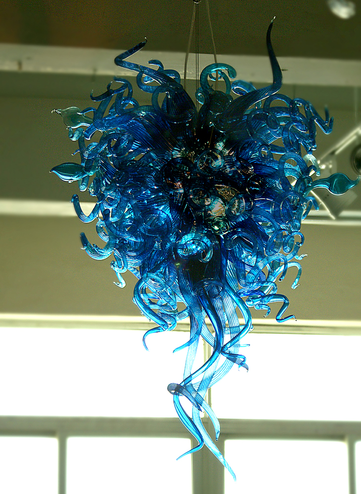 Blue Hand Blown Murano Art  Glass Chandelier Light 50*60  Free shipping