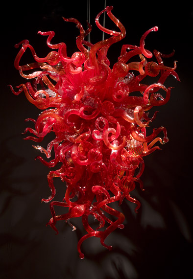 enthusiasm  red modern decorative mouth-blown art glass chandelier