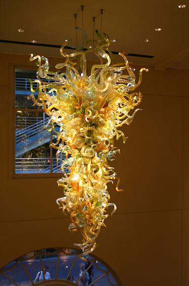 Sunshine brilliant golden yellow modern decoration blown glass chandelier