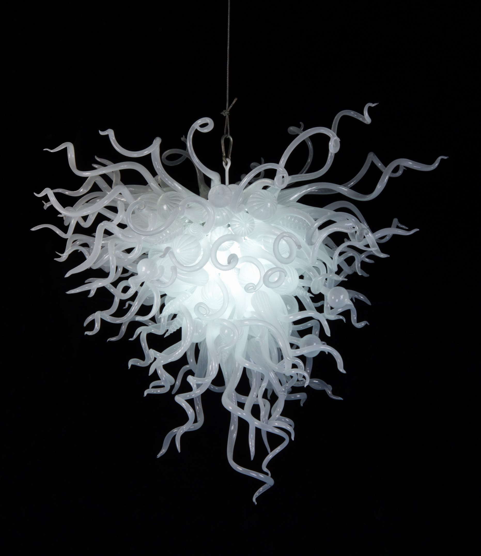 white hot sale blown glass chandeliers 70*70