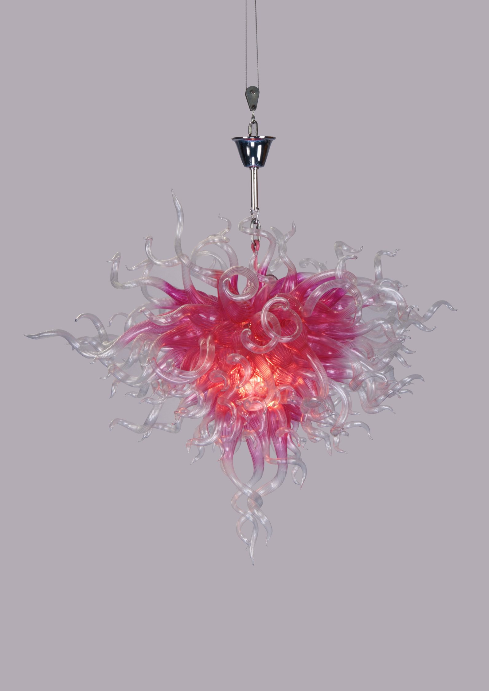 Supply Quality 70*50 Fashionable pink Blown Glass Ceiling Lighting