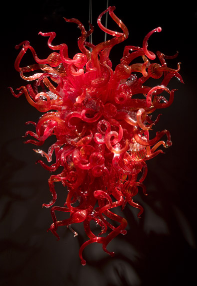 enthusiasm red modern decorative mouth-blown art glass chandelier