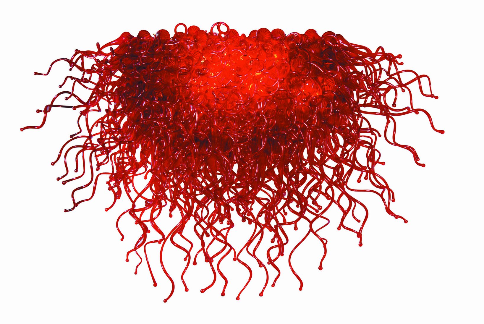 Contemporary Red Mouth Blown Murano Glass Pendant Lighting Contemporary Red Mouth Blown Murano Glass Pendant Lighting
